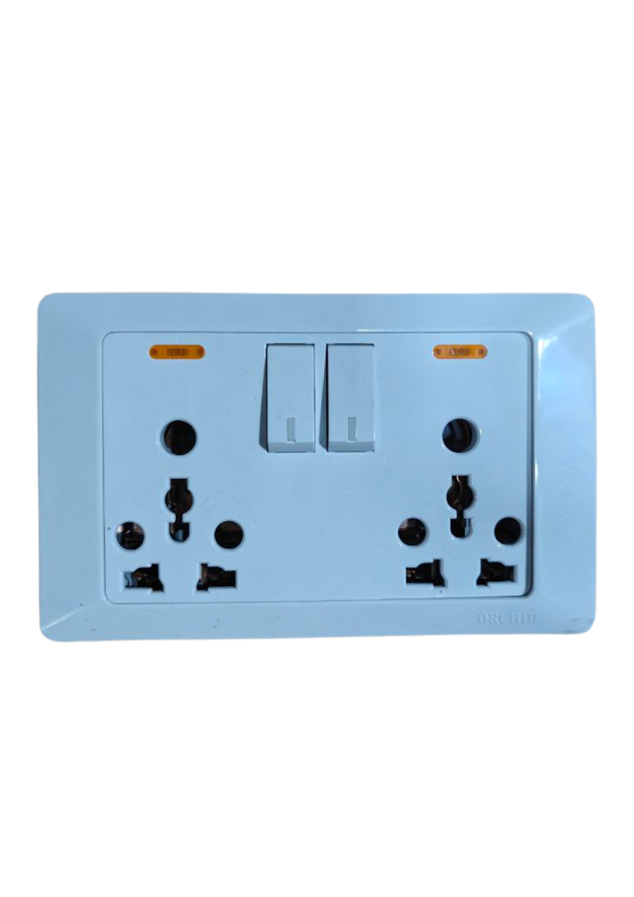 Double Power Socket (White)
